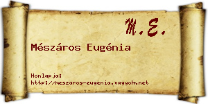 Mészáros Eugénia névjegykártya